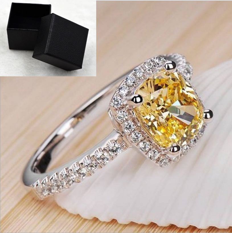Rings For Women Bridal Wedding Anelli Trendy Jewelry Engagement Ring White Gold Color Anillos Jewelry / Accessories