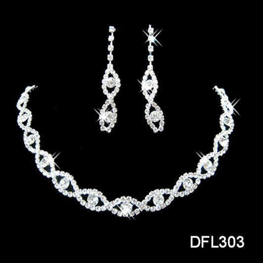 Two pieces of jewelry set, fashion bride jewelry set, electroplating alloy elegant jewelry factory direct sales Jewelry/Accessories