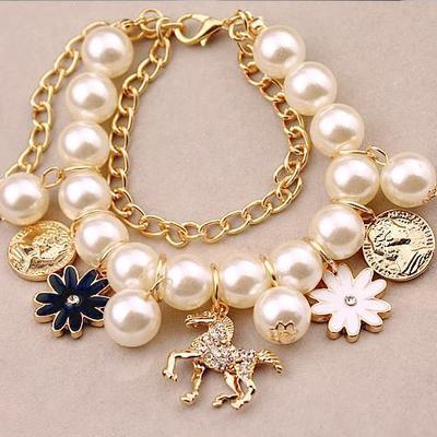Bijoux Bracelet Fleur Perle