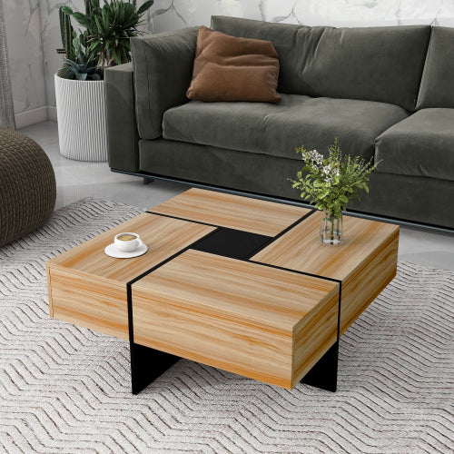 Unique Design Coffee Table With 4 Hidden Storage Compartments Furniture