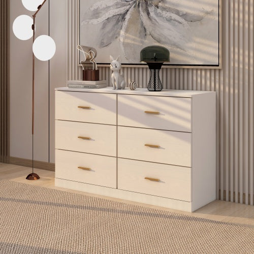 Modern White 6-drawer Bedroom Dressing Table Furniture
