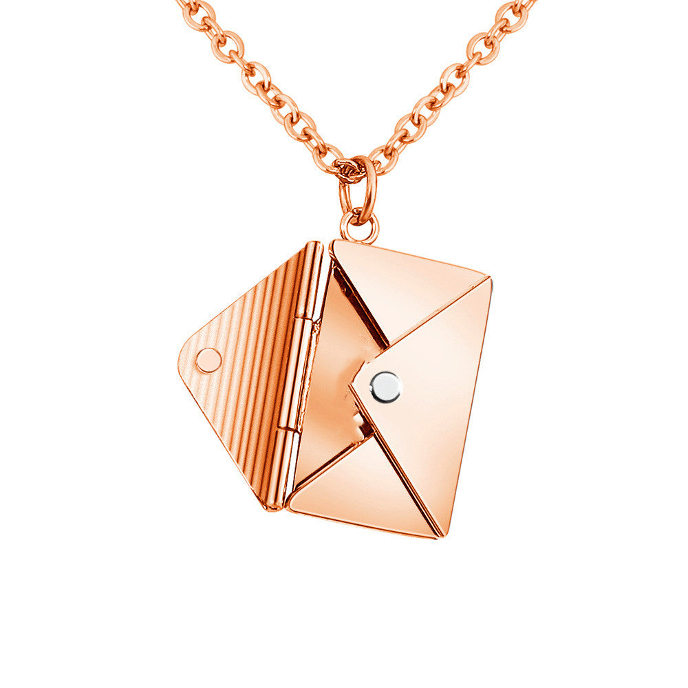 Fashion Jewelry Envelop Necklace Women Lover Letter Pendant Best Gifts For Girlfriend Jewelry / Accessories