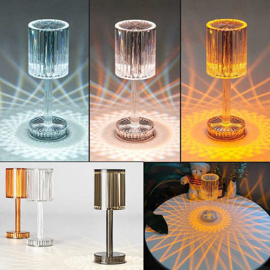 Lampe de table en cristal, décoration d'hôtel, diamant, romantique, chaude, LED, pour la décoration de la maison, cadeau romantique, veilleuse