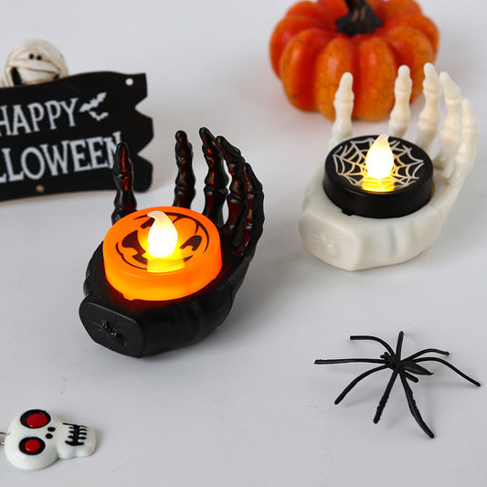 Halloween Small Night Lamp LED Electronic Luminous Decorative Palm Candle Light Home Ornaments