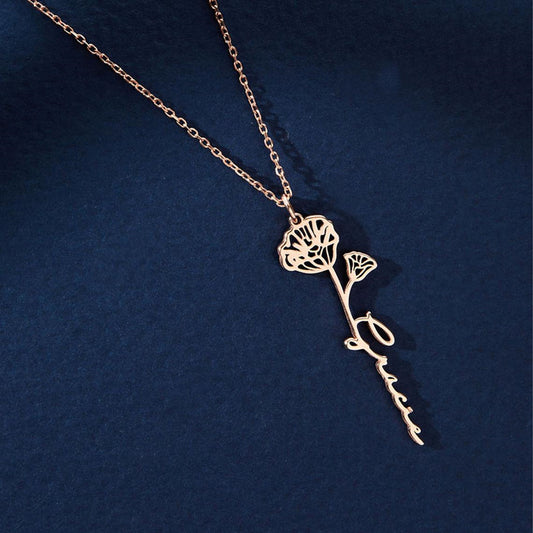Stainless Steel Necklace December Flower Necklace Jewelry/Accessories