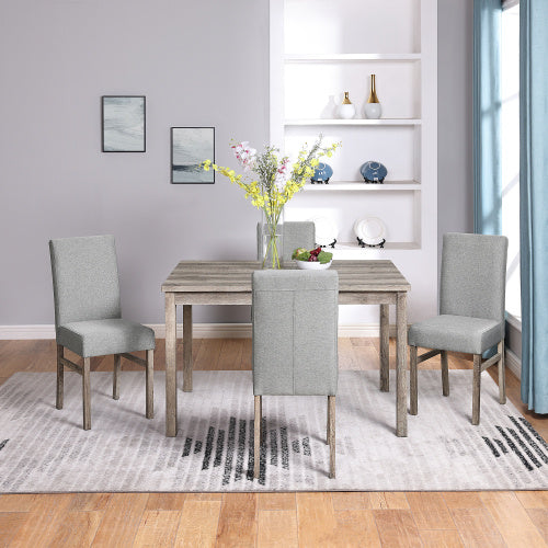 Table à manger et chaise en bois massif