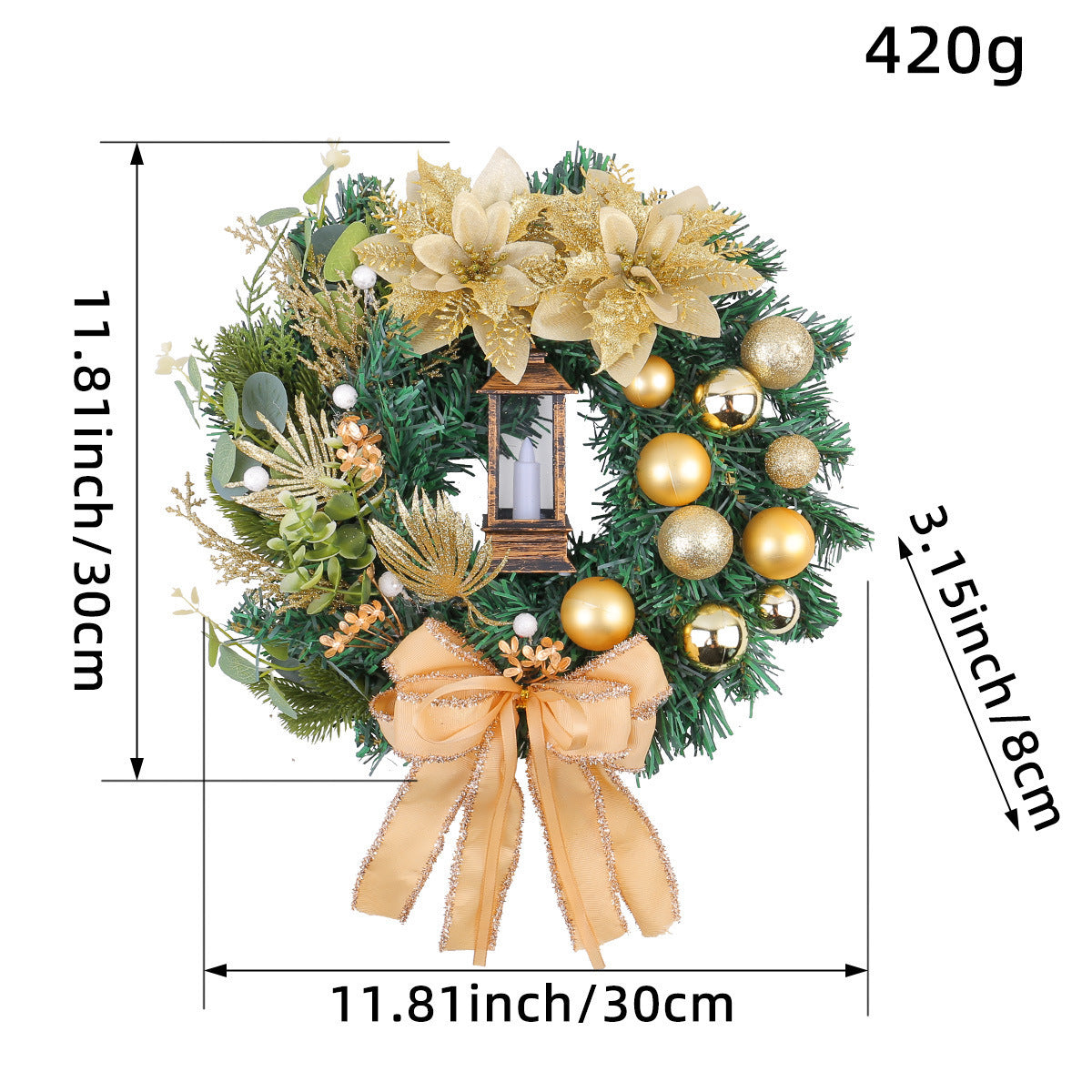Christmas Light Wreath Door And Window Decoration Vine Ring Home Ornaments