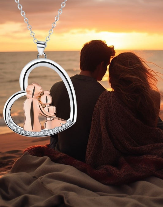Jewelry Simple Splendid Necklace Women's Rose Gold Heart-shaped Accessories Pendant Jewelry/Accessories