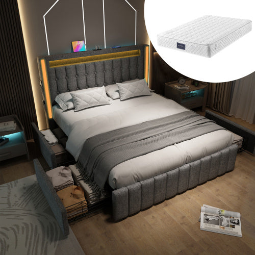 Linen Storage Bed Bedroom Furniture
