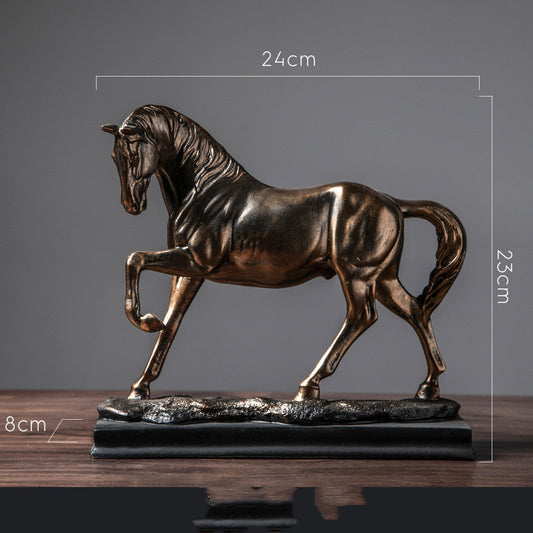Meuble TV en résine pour meuble à vin, décoration douce, cheval