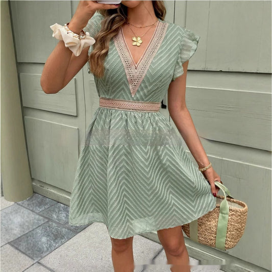 Personality Female Summer Ice Silk Dress Women's Garments Apparel / Clothing