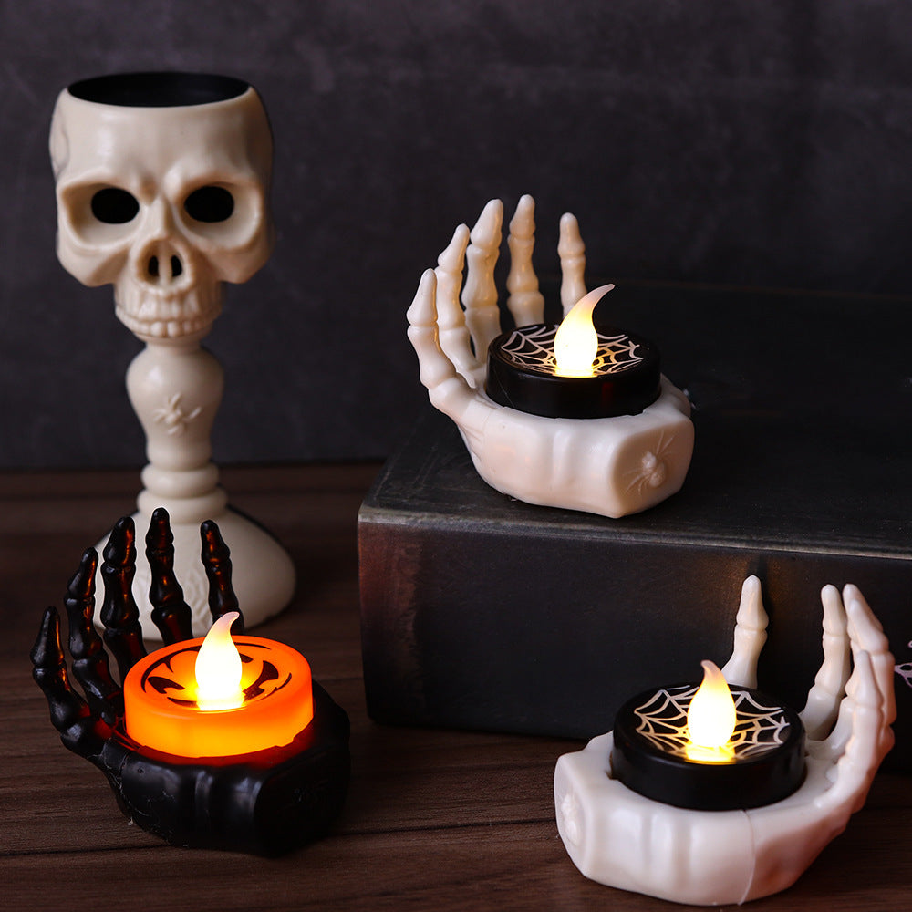 Halloween Small Night Lamp LED Electronic Luminous Decorative Palm Candle Light Home Ornaments