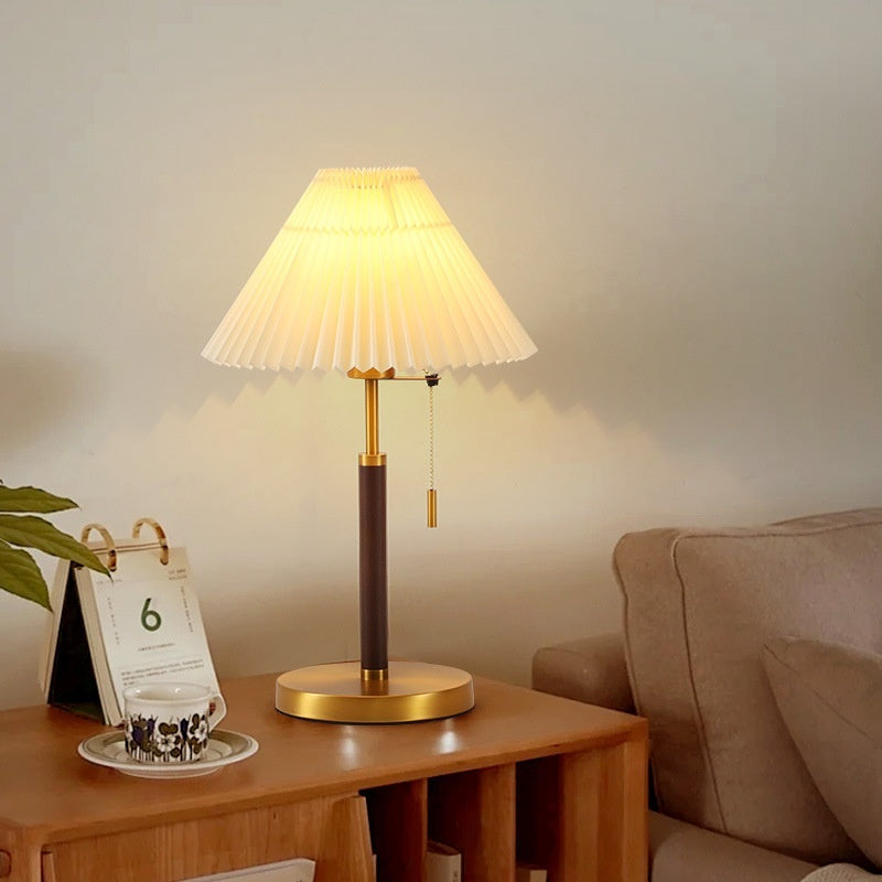 Vintage Pleated Floor Lamp Vertical Table Lamp