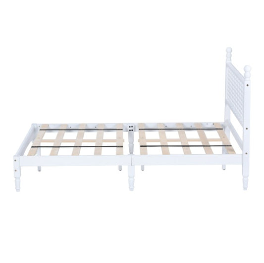 Solid Rubberwood Bed Bedroom Furniture