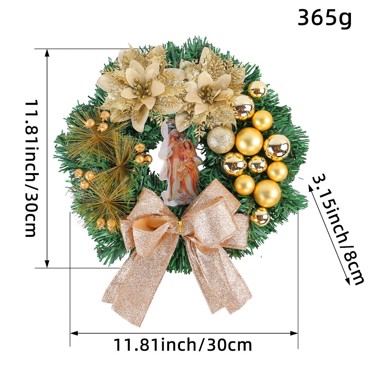 Christmas Light Wreath Door And Window Decoration Vine Ring Home Ornaments