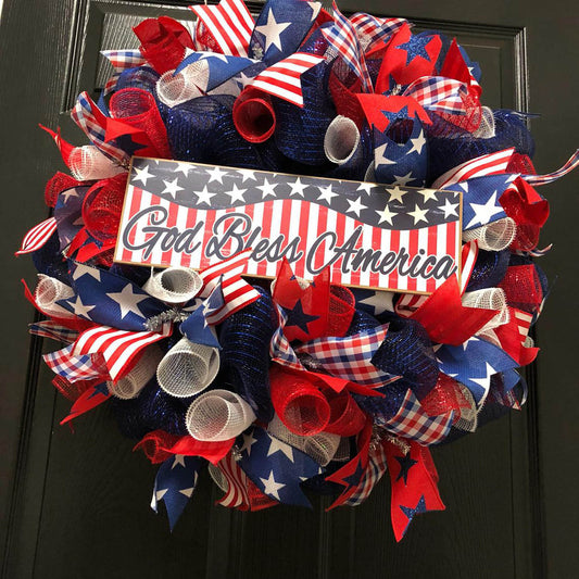 Independence Day American Flag Festival Wreath Decorative Pendant Home Ornaments