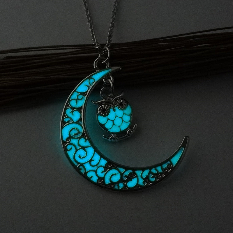 Glowing Pendant Necklaces Silver Plated Chain Necklaces Jewelry & Accessories