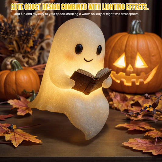 Cute LED Ghost Night Light Children's Nightlight Gift Bedside Sleep Lamp Halloween Decorations Lovely Ghost Lamp Warm Light Home Ornaments
