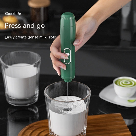 Milk Frother Egg Beater Coffee Frother Household Electric Milk Stirring Battery Handheld Blender Appliances Home Essentials