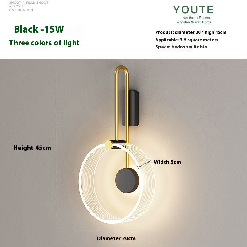 Bedroom Bedside Lamp Living Room Background Wall Lamp Lighting Home Essentials