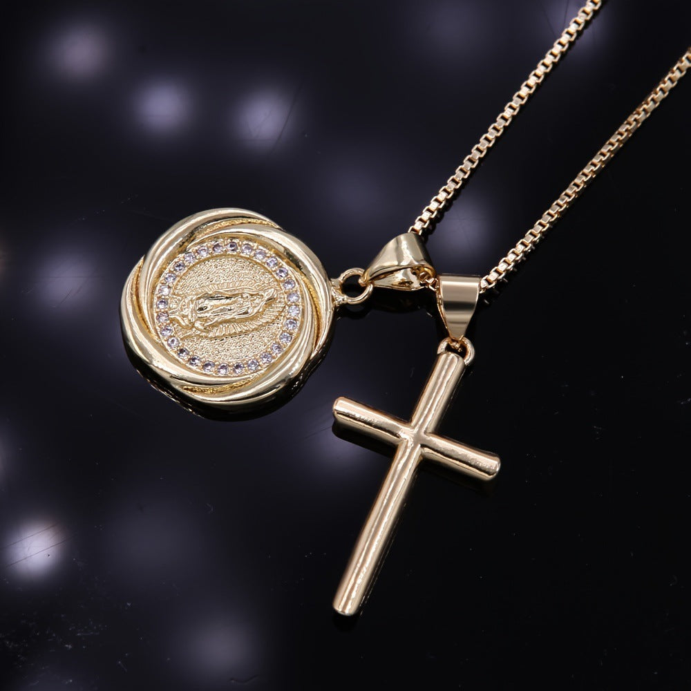 Inlaid Zircon Women's Simple Stylish Pendant Necklace Jewelry & Accessories