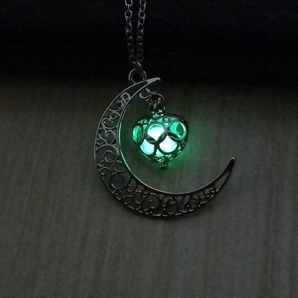 Glowing Pendant Necklaces Silver Plated Chain Necklaces Jewelry & Accessories