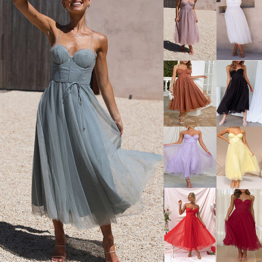 Sling Casual Dress  Multi-color Women's Garments Apparel / Clothing
