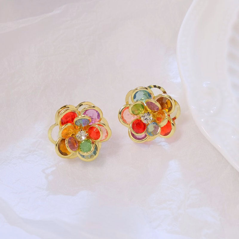 Female Sweet And Simple Small Flower Stud Earrings Earrings Ear Accessories For Her New Trendy Women's High-grade Earrings