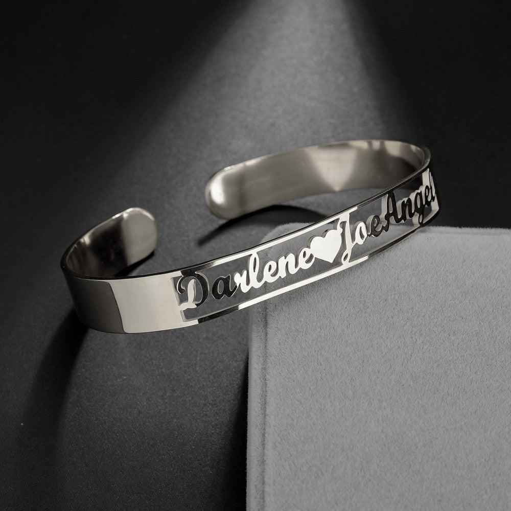 Customized Name Bracelet Personalized Custom Bangles Stainless Steel Jewelry / Accessories