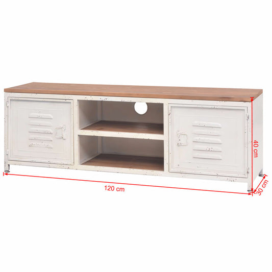 vidaXL TV Cabinet 120x30x40 cm White Furniture