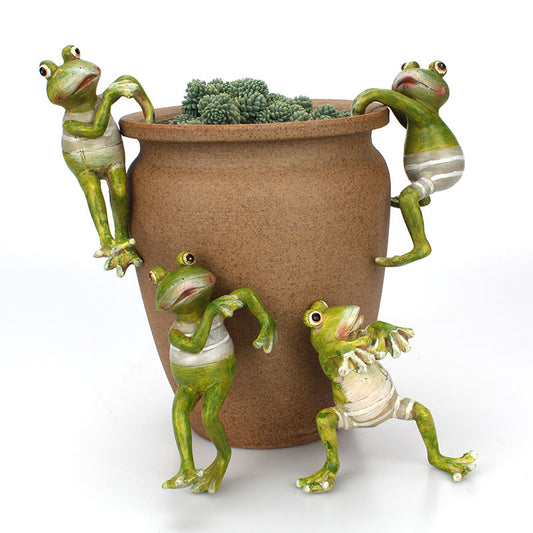 Frog potted ornament Home Ornaments