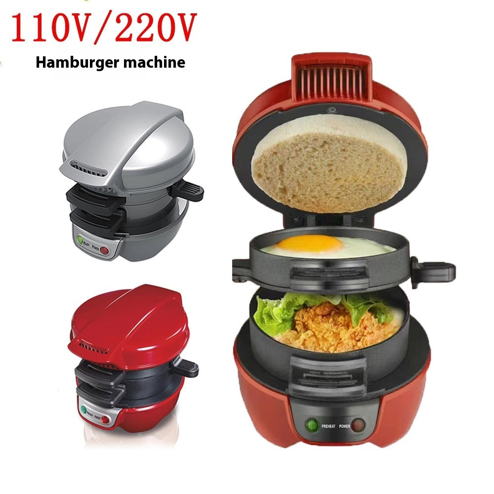 110V Hamburger Maker Sandwich Machine Fried Egg Toaster appliances Home Essentials