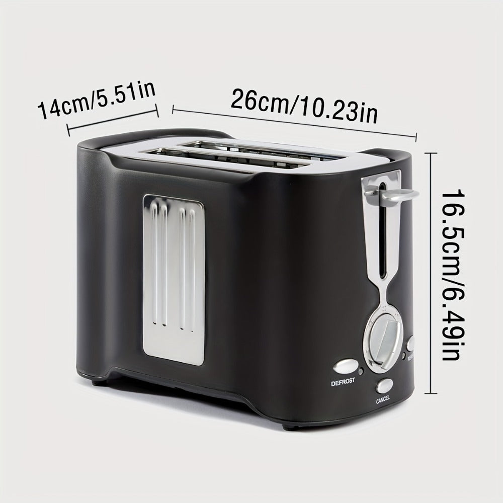 2 Slice Toaster, Quick & Even Results Every Time, Wide Slots Fit Any Size Bread Drop-Down Crumb Tray For Easy Clean Up, Stainless appliances Home Essentials