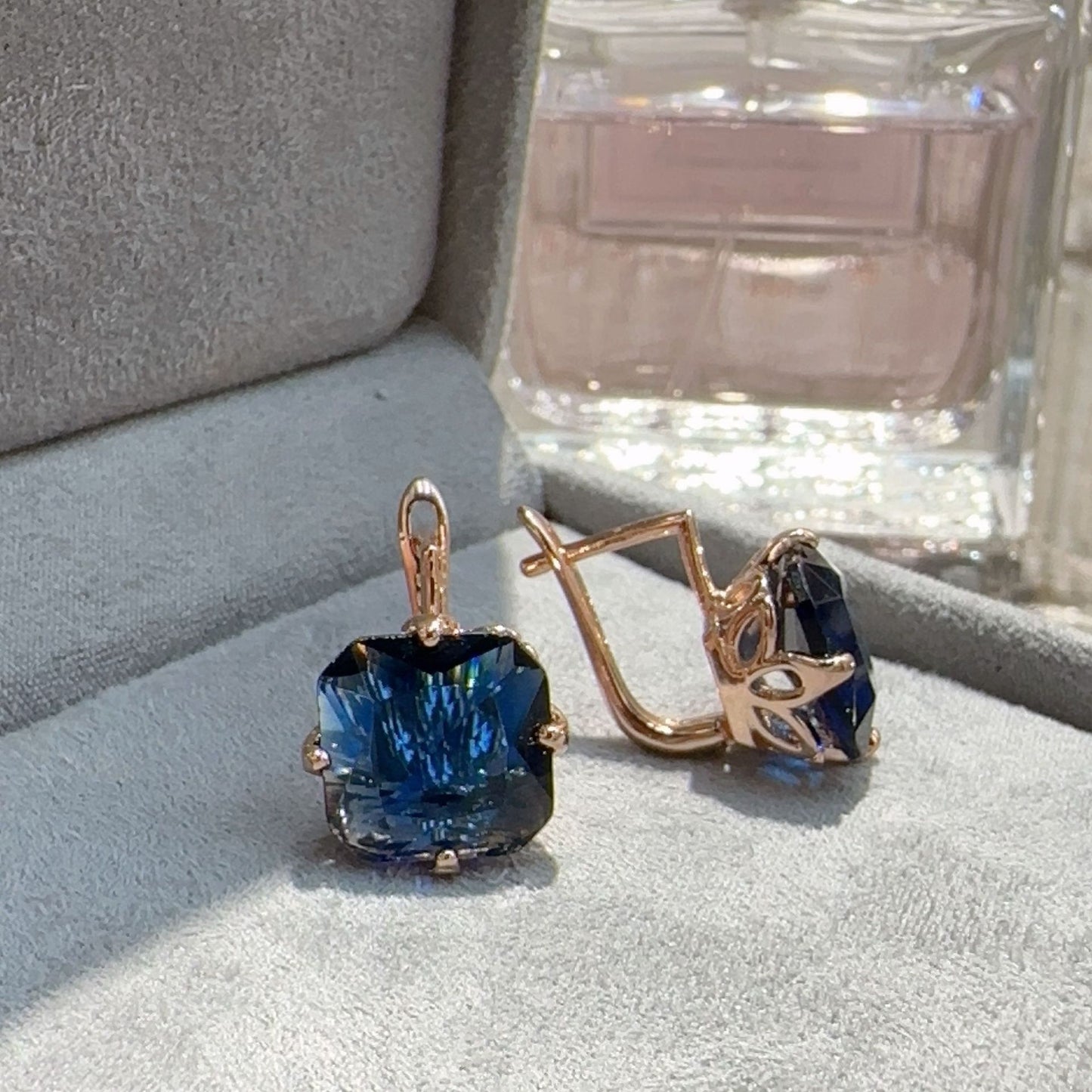 Ornament Sapphire Earrings And Necklace Set Jewelry & Accessories