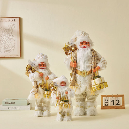 Golden Santa Claus Ornaments Home Decorations