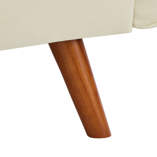 Newly Designed Linen Sofa Furniture With Adjustable Backrest And Easy Assembly Lounge Chair - Beige Color Furniture