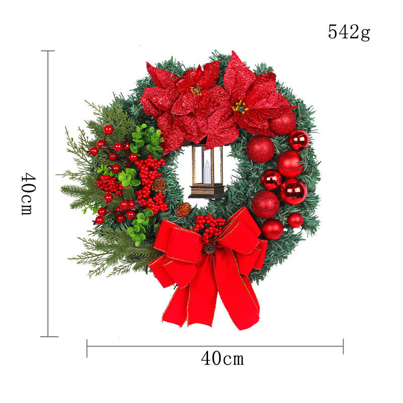 Christmas Light Wreath Door And Window Decoration Vine Ring Home Ornaments