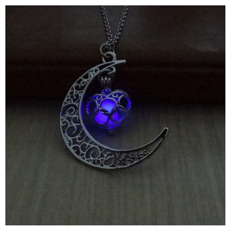 Glowing Pendant Necklaces Silver Plated Chain Necklaces Jewelry & Accessories