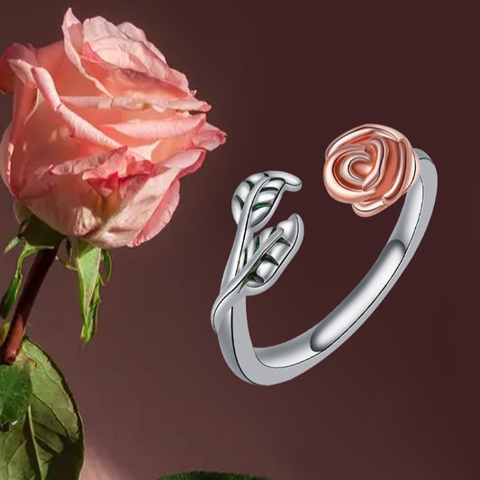 Creative Roses Ring Elegant Simple Twin Ring Jewelry/Accessories