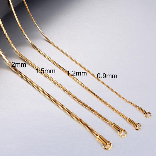 Accessories Square Snake Chain Temperament Gold Necklace Jewelry/Accessories