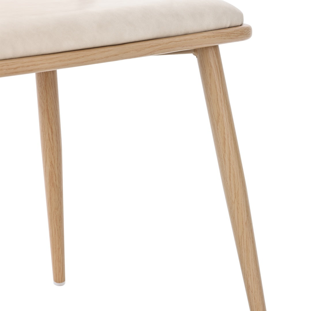 Set Of 4, PU Seat, Rattan Backrest, Bamboo Kitchen Chair With Imitation Rattan Backrest And Retro Side Armchair, Suitable For Home, Restaurant, Living Room, Cafe,beige Furniture