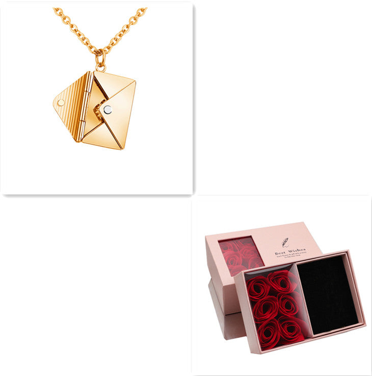 Fashion Jewelry Envelop Necklace Women Lover Letter Pendant Best Gifts For Girlfriend Jewelry / Accessories