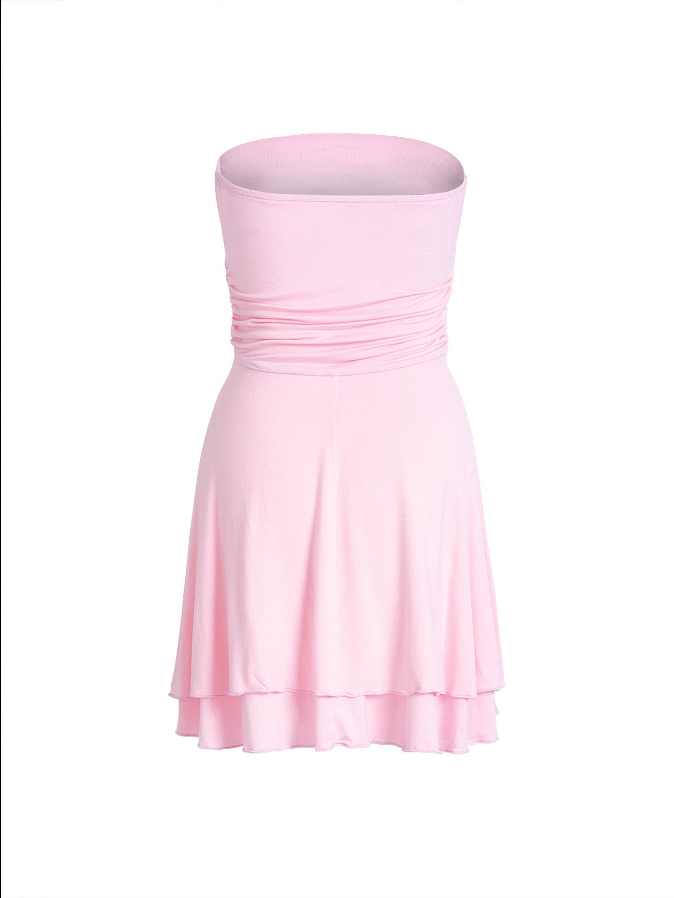 Y2K Tube-top Short Dress Summer Sexy Pleated Tight Dresses For Women's Garments Apparel / Clothing