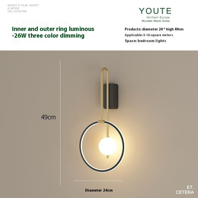 Bedroom Bedside Lamp Living Room Background Wall Lamp Lighting Home Essentials