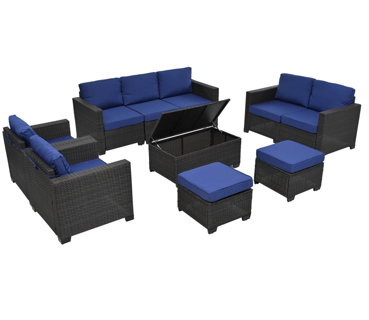 10 Piece Patio Furniture Set Outdoor Garden Patio Furniture