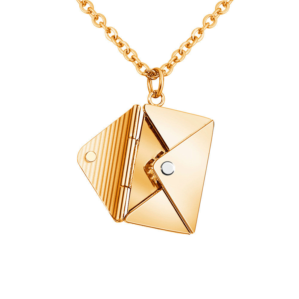 Fashion Jewelry Envelop Necklace Women Lover Letter Pendant Best Gifts For Girlfriend Jewelry / Accessories