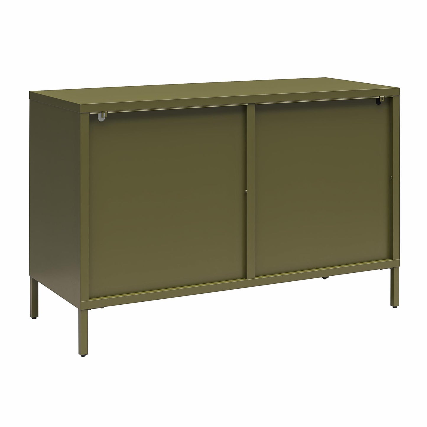 Luna Wide 2-Door Accent Cabinet With Fluted Glass Furniture