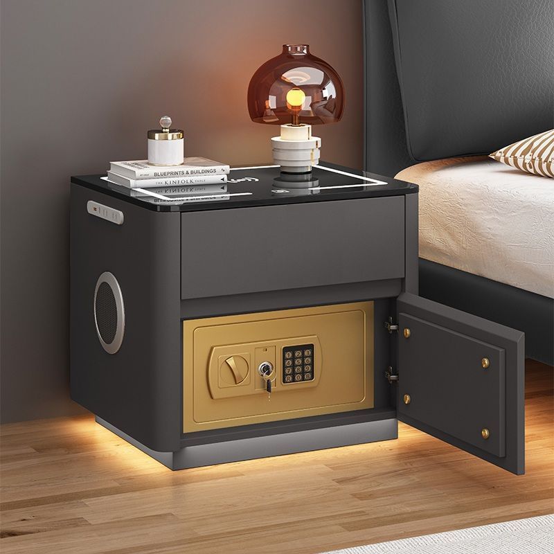 Home Bedroom Multi-functional Smart Safe Bedside Table Wireless Integrated Charging Safe Furniture