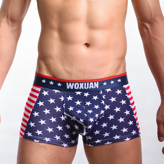 American flag printed ribbed boxers Apparel / Clothing