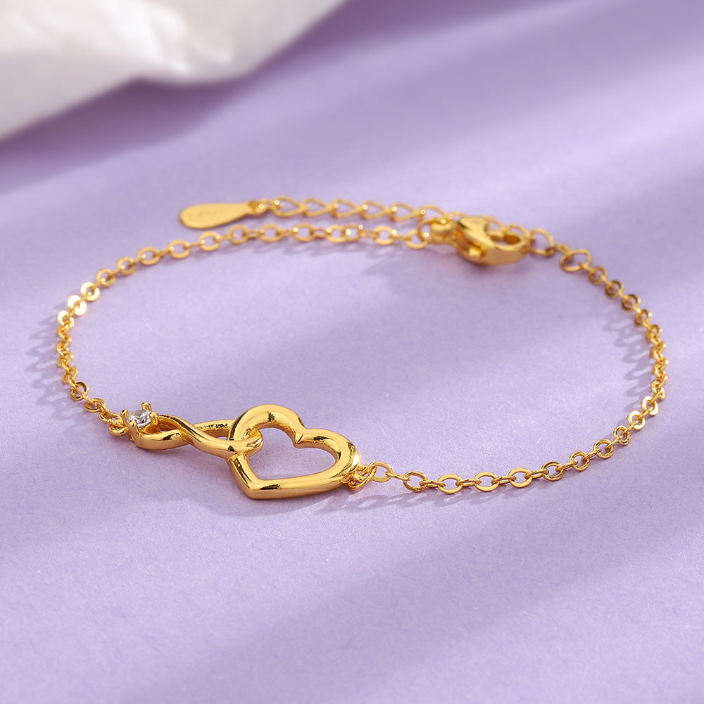 Heart-shape Bracelet Fashion Jewelry Versatile Love Bracelet Gift For Girlfriend Valentine's Day Jewelry / Accessories